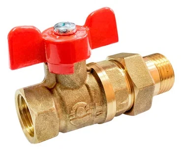 Кран шар. лат. с американкой VALFEX  ВР/НР ручка-бабочка, 1/2" (80/20)